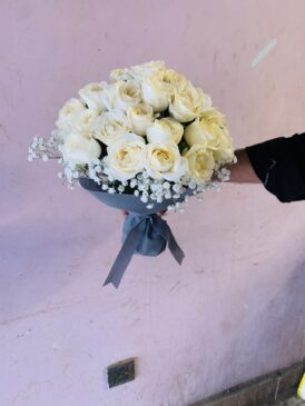 White Roses Bridal Bouquet